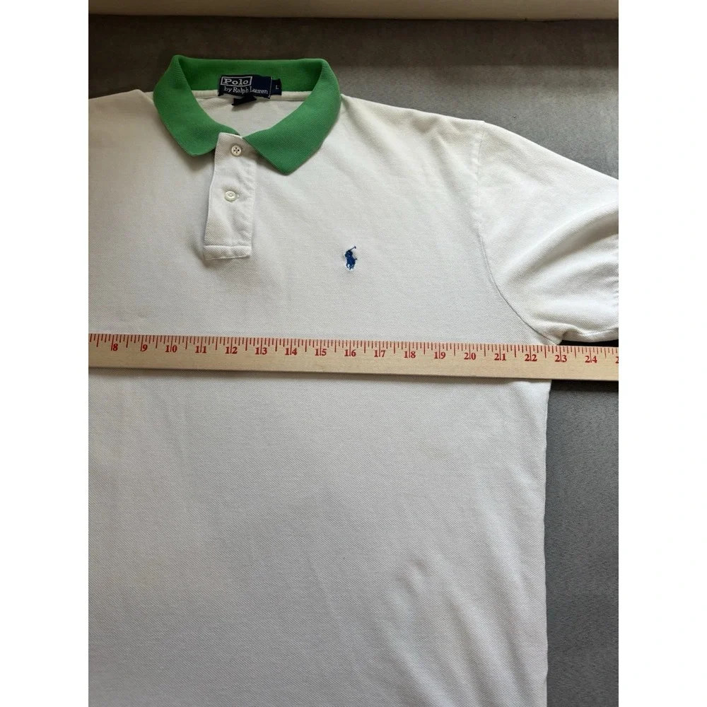 Vintage 90s Polo Ralph Lauren Mens Ringer Polo XL Shortsleeve Preppy Tennis